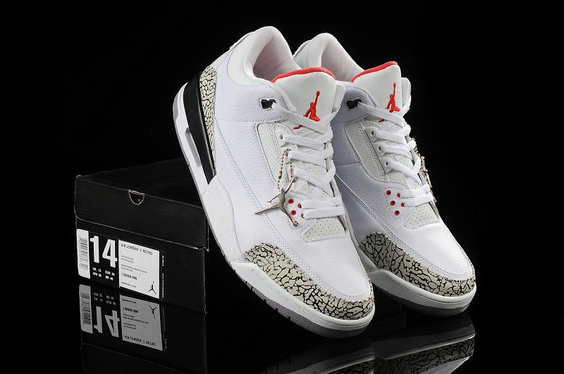 Air Jordan 3 Men Shoes Black//White/ Online